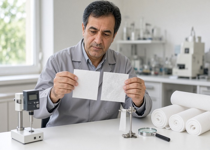 نحوه تشخیص پارچه نبافته اصل از تقلبی؛ راهنمای کامل ۱۰ تست کاربردی